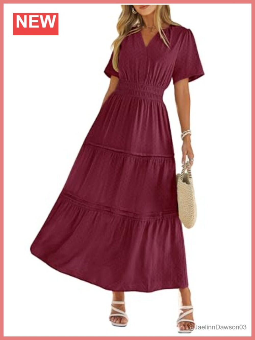 Simplee Womens Summer Short Sleeve Maxi Dress with Pockets